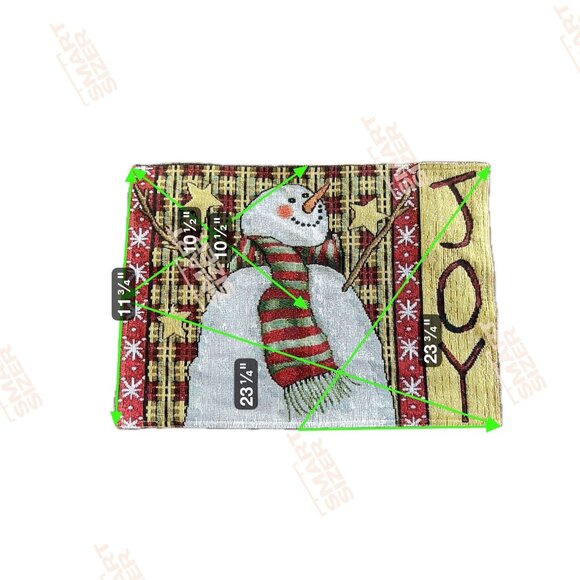 Set Of 8 Christmas Joy Snowman Placemats - Picture 4 of 4